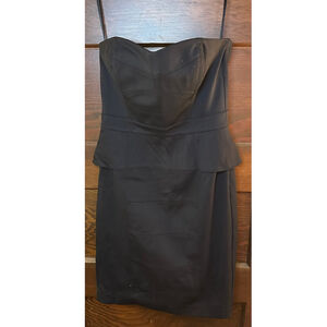 Women's White House Black Market Black Strapless Dress Size 00